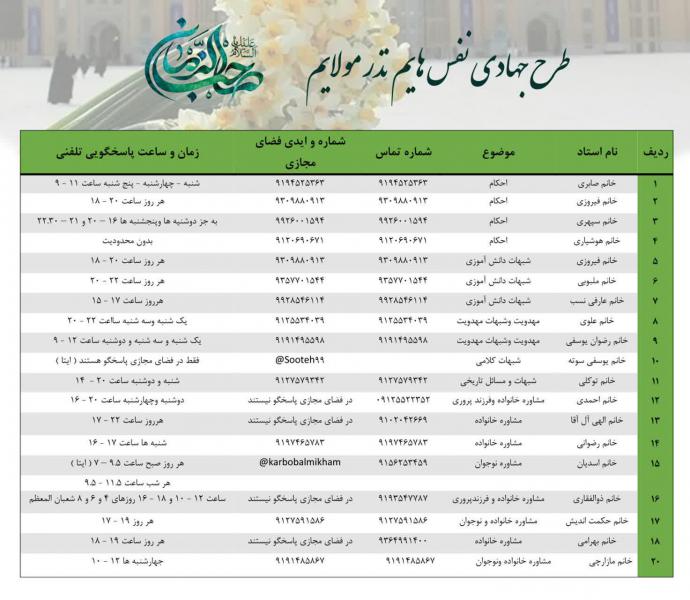 طرح جهادی نفس هایم نذر مولایم